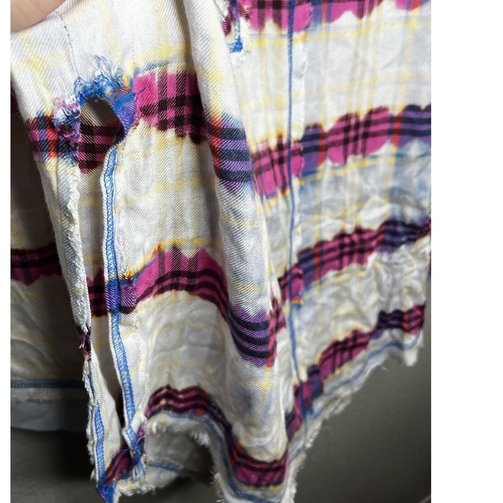 Free People All Intimately Fresh In Flannel Plaid Multicolor Pullover XS Comfort - Picture 5 of 8